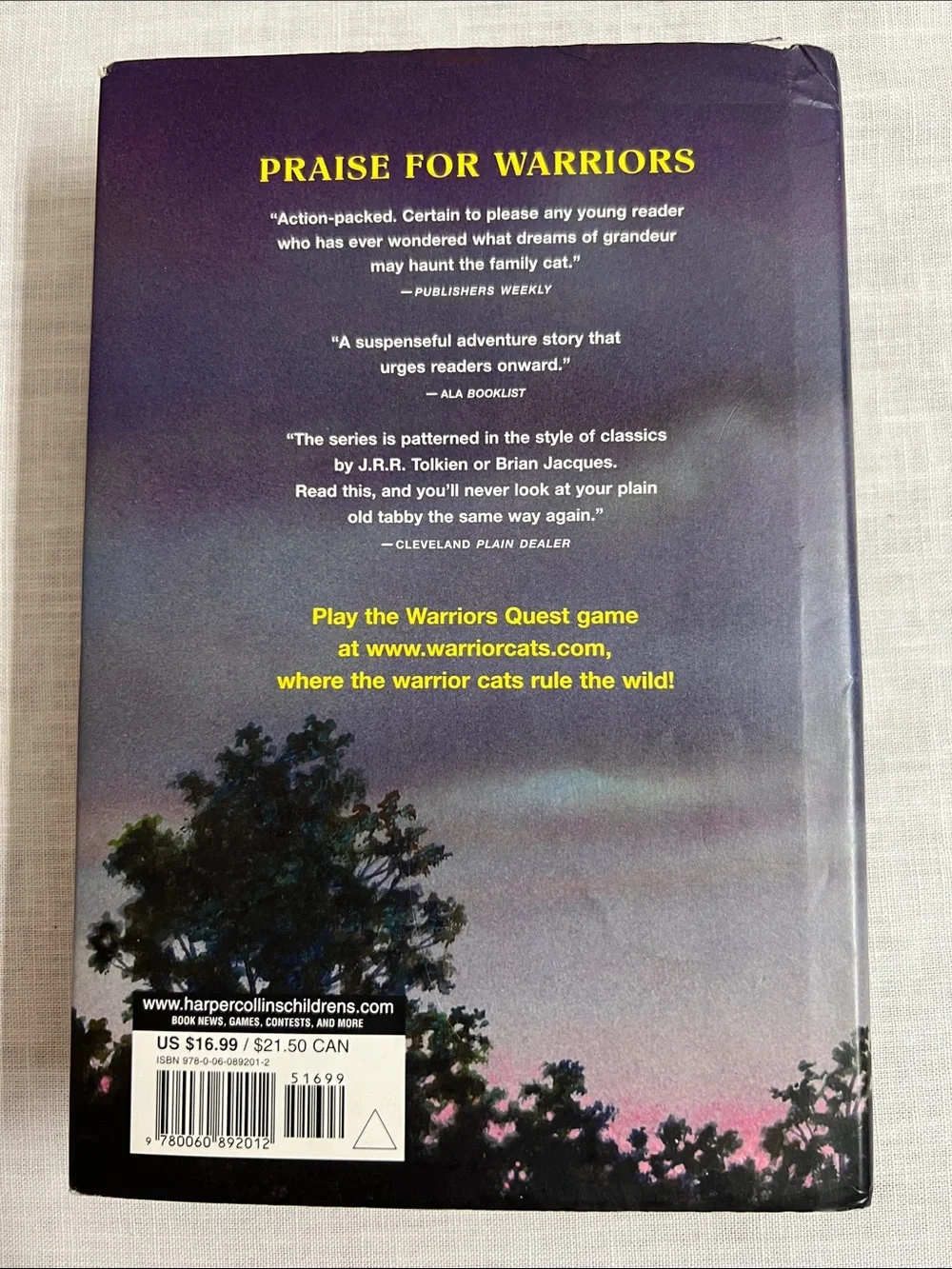 Warriors: The Sight by Erin Hunter - Purple Cover with Multicolor Cat Artwork